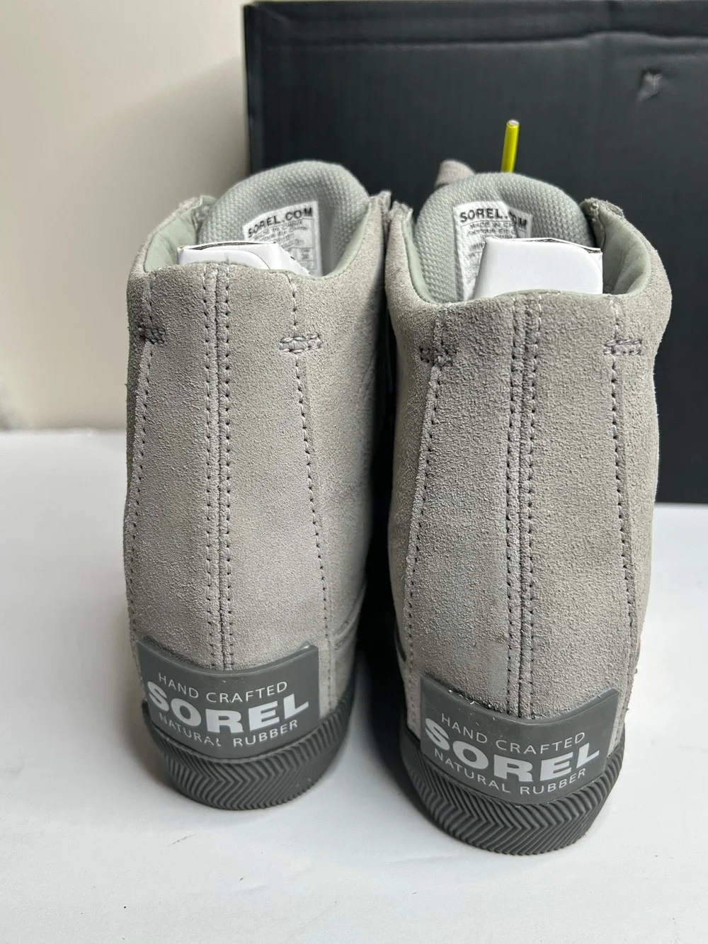 New Sorel Women's Grey Suede Wedge Sneaker Shoes 7  - Waterproof